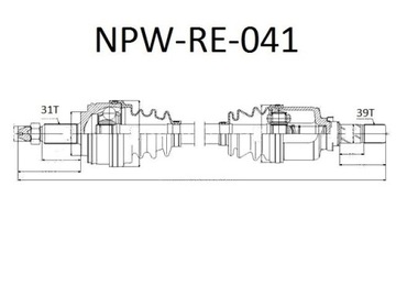 фото thumb №1, Полуось renault master fwd 2.3dci 11- nv400 левая