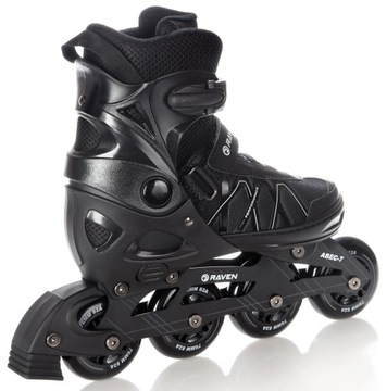 Хоккейные коньки 2в1 регулируемые RAVEN Expert Black 37-40