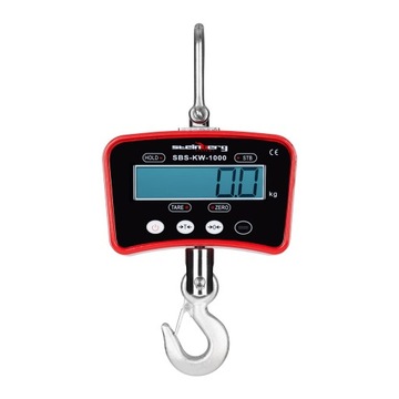 Подвесные крюковые весы с дистанционным управлением на 1 тонну, 1T LCD, красный