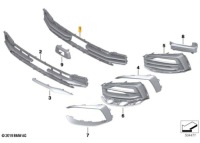 фото thumb №1, Bmw оригинальный номер 51117459723 решётка бампера bwm