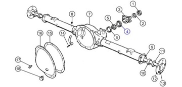 Уплотнитель задней атаки DANA44 Grand Cherokee WJ 99-