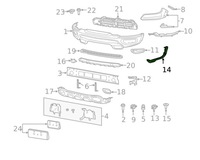 фото thumb №2, Молдинг бампера права dodge ram 1500 rebel 2019-