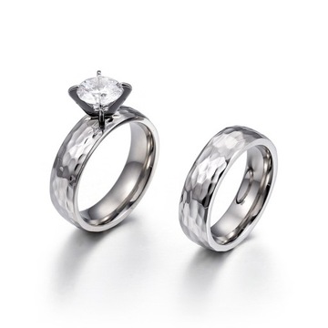 СЕРЕБРЯНОЕ КОЛЬЦО ОБРУЧАЛЬНОЕ КОЛЬЦО СТАЛЬ 316L 19