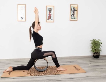 БЛОК КУБ ЙОГА БЛОК 2 шт. + КОЛЕСО ДЛЯ ТРЕНИРОВОК ДЛЯ ЙОГИ ECO ROLLER