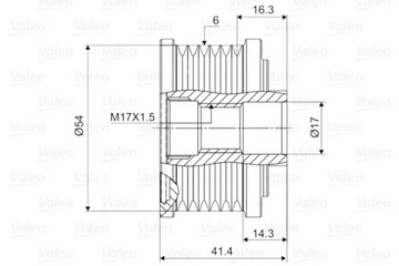 фото thumb №2, Ролик генератора fiat stilo 1.9jtd /val 588045