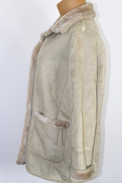 ab9 LEARA Damski Kożuch Kurtka 42/44 XL/XXL