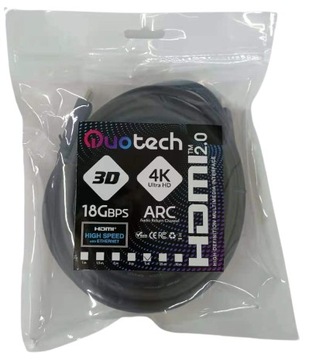 HDMI 2.0 High Speed ​​4k, UHD, кабель QUOTECH 3м