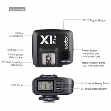 Беспроводной приемник вызовов Godox X1R-N TTL 2.4G
