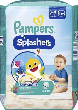 PAMPERS SPLASHERS ПОДГУЗНИКИ ДЛЯ КУПАНИЯ В ВОДЕ ДЛЯ БАССЕЙНА 6-11кг 24 шт.
