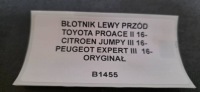 фото thumb №8, Крило ліві перед toyota proace ii jumpy iii expert iii 16- оригінал