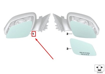 фото thumb №7, Bmw 4 f36 передній left door mirror glass lhd 51167285001 7285001 oem
