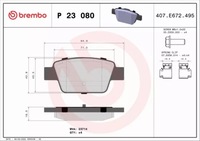 фото thumb №14, Brembo тормозные диски тормозные колодки задняя fiat bravo ii stilo 251mm