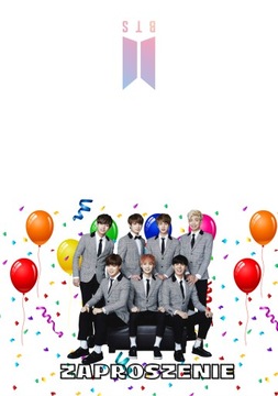 ПРИГЛАШЕНИЕ BTS МУЗЫКАЛЬНЫЕ ПРИГЛАШЕНИЯ 20х15 см