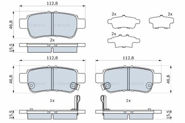 фото thumb №2, Тормозные колодки тормозные зад honda odyssey 3.5 09.04- bosch