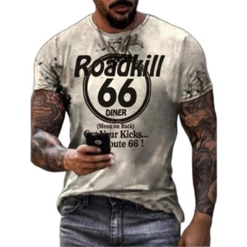 Мужская футболка с 3D рисунком Route 66 classic M15