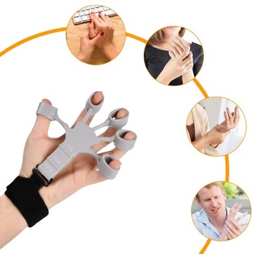 Finger Gripper Устройство для тренировки пальцев и улучшения силы захвата. Серый.