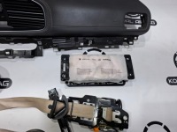 фото thumb №9, Mercedes gle gls w167 гладкая серая кожа приборная панель панель  подушка безопасности ремни оригинал