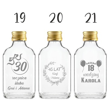 50X BUTELKI 100ML GRAWER Z ZAKRĘTKĄ WESELE PREZENT