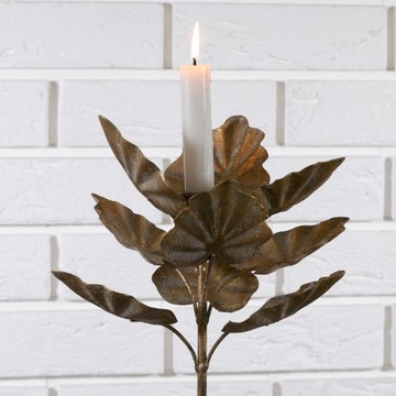 ПОДСВЕЧНИК LEAVES для длинной свечи, золото, XL