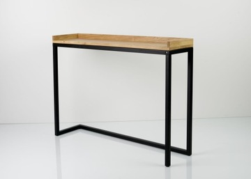 KONSOLA 100 CM RUSTYKALNA DREWNO LITE DĄB SKD-94