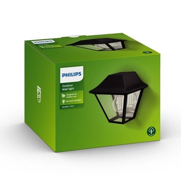 PHILIPS LAMPA ogrodowa LED KINKIET elewacyjny ALPENGLOW E27 czarna LATARNIA