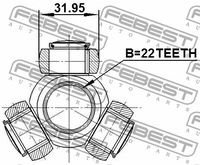 фото thumb №7, Febest хрестовина піввісь