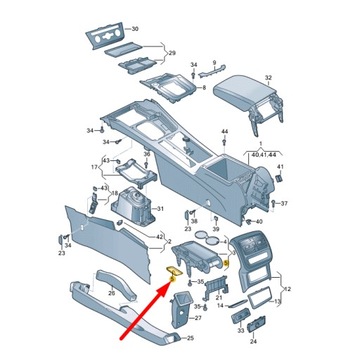 фото thumb №9, Vw arteon 3h7 console swowage compartment insert 3g0863135a82v