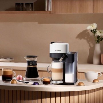 NESPRESSO EKSPRES DO KAWY NA KAPSUŁKI VERTUO LATTISSIMA KAPSUŁKOWY + 19 KAW