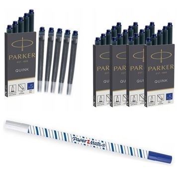 Картриджи Parker Royal Blue Стержни для ручек БЕСПЛАТНЫЙ ЛАСТИК