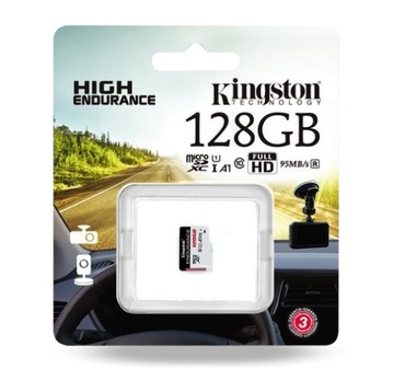 Карта памяти Kingston microSD High-Endurance, 128 ГБ, класс 10 UHS-I U1