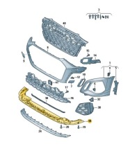 фото thumb №1, Element замыкающий защита нижняя бампера перед audi a3 8y rs3 оригинал aso