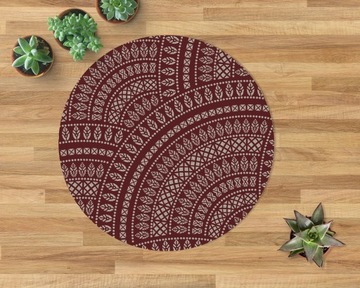 Dywanik pod krzesło Etniczna mandala fi100 cm