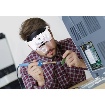 Lupa z lampką LED na głowę TOOLCRAFT 3.5x
