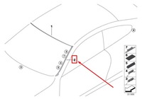 фото thumb №11, Bmw 4 f33 f83 левая вертикальная молдинг передней стекло 51317296009 7296009