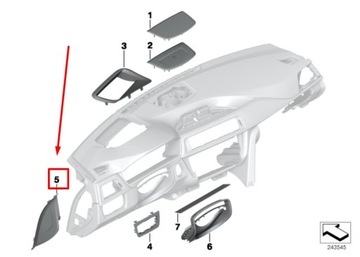 фото thumb №7, Bmw 4 купе f32, f82 приборная панель trim панель 51458064254 8064254