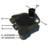 Регулятор напряжения генератора 14v valeo 439429 renault clio 1.0 mégane 1.6 с Разборки, фото thumb