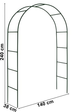 PERGOLA OGRODOWA METALOWA ŁUK NA KWAITY RÓŻE DUŻA