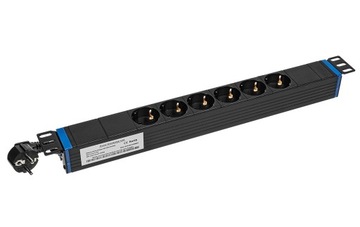 6GN-S – удлинитель 19 дюймов – 6 розеток SCHUKO