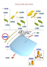 фото thumb №9, Молдинг стекло лобовое левая focus 2011-2019 1796561