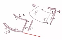 Mercedes-benz sl r107 молдинг нижня скло передньої права a1076712230 Київ, фото thumb