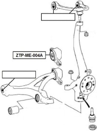 фото thumb №2, Втулка рычага mercedes r-klasa 251 05- передний нижний
