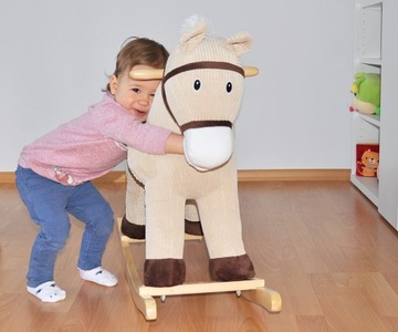 Лошадь-качалка, лошадка-качалка, МЕДВЕДЬ, розовый, Milly Mally PONY