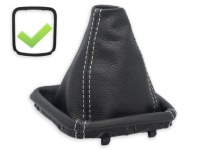 Купить Mercedes w169 a-klasa чехол переключения передач кожа белый нити + рамка, фото thumb