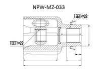 фото thumb №2, Шарнир внутренний правый mazda 2 de 07- demio 07-