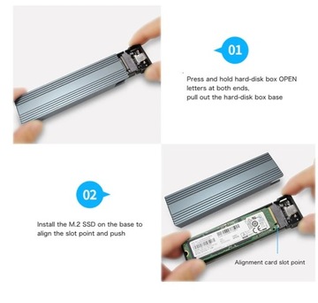 Obudowa Dysku SSD m.2 NVMe PCIe USB 3.1 Adapter
