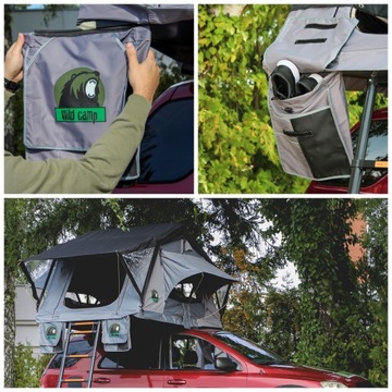 Экспедиционная палатка Wild Camp Ohio 160 GREY для автомобиля на 3-4 человека, комфортная