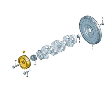 фото thumb №3, Колесо пасове вала глушник коливання 04l105243 оригінал