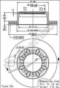 фото thumb №1, Диск гальмівний. nissan cabstar e 98-06 задня