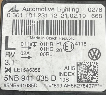 фото thumb №11, Vw tiguan ii 5na лампа ліва перед передня повний led 5nb941035d