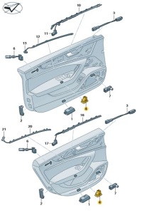 фото thumb №3, Світло led освітлення бардачка w двері лівий перед audi a6 a7 c8 aso